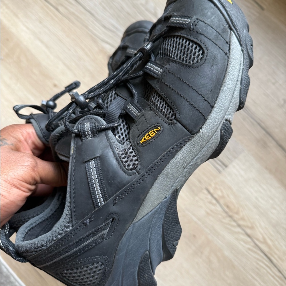 Keen Black Athletic Shoes with Rugged Sole and Breathable Design